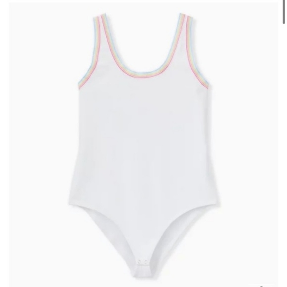 NWT TORRID RAINBOW STRIPE BODYSUIT